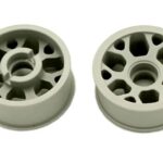 Marka Racing 1:28 Mini-Z 2WD CNC Cerchi in Delrin Flangiati ANTERIORI 8.5x19mm +1 Offset (GRIGIO CHIARO)