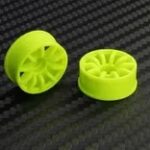 PN Racing Mini-Z 2WD Machine Cut 10 Spoke Front Wheel F0 Yellow